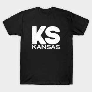 KS Kansas State Vintage Typography T-Shirt